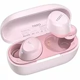 TOZO A1 In-Ear Kopfhörer Kabellos Bluetooth 5.3 mit 2 Mikrofonen für KI-Anrufe, App-Steuerung, 32 Std. Wiedergabe, IPX5 Wasserdicht, Tiefer Bass, Leicht und Bequem für kleine Ohren – Roségold
