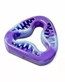 ETIALURE Lila Kauspielzeug Welpe, Interaktives Hunde Spielzeug Gummi zur Zahnreinigung, Spielzeug für langsames Fressen für Haustiere zur Verringerung von Langeweile (Dreieckig)