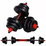 CCLIFE Hanteln Set 2er Kurzhanteln Langhanteln verstellbar Hantelset 20kg professionell Dumbbell mit Verbindungsstahlrohr Gewichten