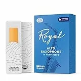 Royal by D'Addario Eb-Altsaxophonbätter | Hochpräzise gefertigt | Stärke 2,5 | 10er-Packung | Klarer voller Ton | Angenehmes Spielgefühl