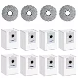 12 Stück Zubehörset für ECOVACS DEEBOT X5 Omni, Ersatzteile - 8 Staubbeutel, 4 Mopp Wischpad Polster, Saugroboter Zubehör Kit Staubsaugerzubehör