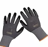 TECH-CRAFT® Arbeitshandschuh Flexible Touch | Atmungsaktive Montagehandschuhe | Touchscreenfähig | Geprüft nach EN388:2016 – 4131X | Schutzhandschuhe (Größe 9, 3 Paar)
