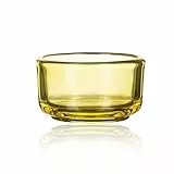Sandra Rich Basic TEELICHTHALTER 6 Stück. Teelicht Glas H 3 cm / 5 cm. FARBIG: Vanilla -32