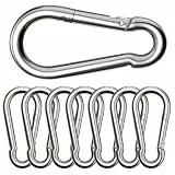 Boxcute 8 Stück Karabinerhaken Groß,φ8x80mm,Karabiner belastbar bis 300kg,verzinkt,Karabiner mit Federhaken,für Rucksack, Hundeleine, Camping, Reisen, Wandern etc