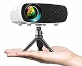 Tragbarer 1080P Full HD Videoprojektor - 14000Lux Mit Stativschutz, 4K Kompatibel Mit Android/iOS/Windows/TV Stick/HDMI/USB