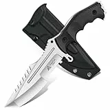 Freelander Messer Outdoor Feststehende Klinge aus D2 Stahl mit Kydex Scheide, Full Tang Survival Messer mit G10 Griff, Bushcraft Campingmesser, Geschenke für Männer Outdoor
