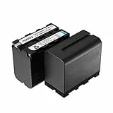 2 Stück Miady 7200mAh NP-F970, NP-F960, NP-F950, NP-F930 Akku Kompatibel mit Sony DCR-VX2100, DSR-PD150, DSR-PD170, FDR-AX1, HDR-FX1, HDR-FX7, HDR-AX2000 usw.
