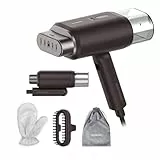 Newbealer Dampfglätter mit umschaltbarer Spannung - 220V/120V, kompaktes und faltbares Reisebügeleisen, tragbarer Reisesteamer für Kleidung mit schnellem Aufheizen in 20 Sekunden, Braun