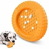 PcEoTllar Hundespielzeug, Kauspielzeug Unzerstörbar für Aggressives Kauen, Große und Mittelhunde, Naturkautschuk Robustes Interaktives Hundespielzeug für Zahnpflege und Spielspaß, Orange