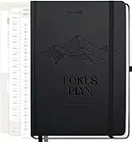 Lebenskompass Tagesplaner Undatiert 'FOKUS' Produktivitätsplaner 4 Monate mit 124 Tagesübersichten - Daily Planner mit Remindern und Reflexionsfragen - Ideal für Büro und Studenten