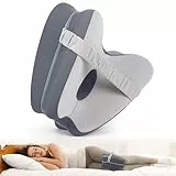 Dioxide Kniekissen für Seitenschläfer, Ergonomisches Seitenschläferkissen Knie Memory Foam Hüftkissen, Speziell für Beinkissen zur Entlastung von Knie, Knöchel & Hüfte, Abnehmbar(Hellgrau)