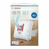 Bosch 4x Staubsaugerbeutel PowerProtect Typ G ALL BBZ41FGALL, 99,9% Feinstaubfilterung, 50% längere Nutzungsdauer, passend für alle aktuellen Baureihen außer BSG8, BSN1
