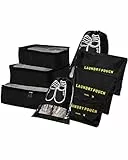Koffer Organizer Reise Kleidertaschen,8-in-1 koffer Organizer Set,Packing Cubes,Packwürfel,Kofferorganizer Packtaschen Reisegepäck,für Kleidung Schuhe Unterwäsche Kosmetik (Schwarz)