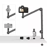PICTRON VIJIM LS25 Kamera Tischhalterung, Flexibler Overhead Webcam Ständer mit Galgenarm, Tisch C-Klemme Geeignet für Fotografie Videografie Live Stream