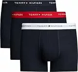 Tommy Hilfiger Herren 3er Pack Boxershorts Trunks mit Logobund, Mehrfarbig (Primary Red/White/Desert Sky), L