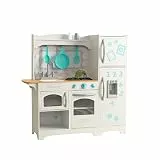 KidKraft Countryside Kinderküche aus Holz mit Zubehör und Kühlschrank mit Magneten, Spielküche mit Pfanne und Spatel, Spielzeug ab 3 Jahre, 53424 [Exklusiv bei Amazon]