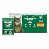 by Amazon Katzenfutter, nass, für ausgewachsene Katzen, Fleischauswahl in Sauce, 4.8kg (48 Packungen mit 100g)
