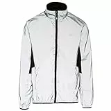 Trespass Zig, Silver Reflective, L, Wasserdichte Sportjacke aus Reflektivem Material für Herren, Large, Grau