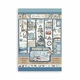 Stamperia - Washi Pad for Scrapbooking, Albums, Card Making, Bullet Journalling and More, Translucent, Easy to Cut, Acid Free, Perfect for Hobbies, Crafts and Gifting (Silent Sea) (A5) (8 Sheets)
