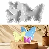 3 Stück Silikonform Schmetterling,Silikonformen Gießformen Schmetterling,Schmetterling Silikonform Gipsformen Zum Gießen,Gießformen Silikon Frühling Giessform Silikon für DIY Handwerk