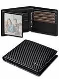 GSG SINCE 1998 M24049 M24049 Schlanke Brieftaschen für Herren, RFID-blockierend, Leder, mit Münzfach mit Reißverschluss, 15 Kartenfächer, 2 Ausweis-Fenster, 2 Geldscheinfächer, Schwarz ,