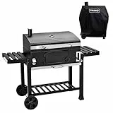 TAINO Hero XXL Set Abdeckhaube BBQ Smoker Grillwagen Holzkohle-Grill Standgrill Räucherofen