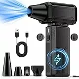 Elektrische Staubgebläse Luftdruckspray, 180.000 U/min Elektrischer Luftstaubwedel Stufenlos Einstellbare Geschwindigkeit Wiederaufladbarer Kabelloser Jet Trockenbläser für den Auto,Heim