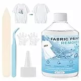 WEILAOK Flockentferner Beflockung Textilien, Flockentferner, Flockentferner Entferner Cleaner, Kleberentferner, Druckecke Flexentferner, Schnell und Mild, Entferne von Fehldrucke auf Textilien, 260ml