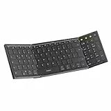 Inateck Faltbare Tastatur Kabellos,Klappbare Tastatur mit Ziffernblock mit 3 Kanälen,AI-Key,mit Ständer und Tasche,für iPad iPhone Mac Android Windows,Nomad N0135