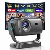 Beamer 4K,5G WiFi Bluetooth,26000 Lumen Smart Projektor Elektrischer Fokus/Trapezkorrektur,180°Drehbar Projektor,Beamer Heimkino 220 '' Display für IOS/Andriod/Fire Sticks/Laptops/PS5