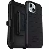OtterBox Schutzhülle für iPhone 15, iPhone 14 und iPhone 13 (nur) – Defender Series Case – Schwarz – Bildschirmlos – robust und langlebig – mit Portschutz – Holsterclip inklusive – mikrobieller
