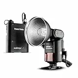Walimex pro Light Shooter 360 TTL/N Blitzgerät (inklusiv Blitzröhre, Reflektor, Diffusor, Tasche, 1x Power Porta, Verbindungskabel, Tragegurt, Netzladegerät) schwarz