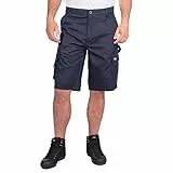 Lee Cooper Workwear Herren Klassische Mehrfachtaschen Cargo Shorts, Marine, 34W