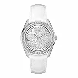 Guess Damen Analog Quarz Uhr mit Leder Armband W0627L4