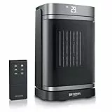 Brandson - Heizlüfter energiesparend leise - Oszillation - mit Fernbedienung - Preisträger - ECO Modus - 2 Stufen - Kindersicherung - Timer - Heizung Keramik Heater - Bad Wohnzimmer Büro Kinderzimmer