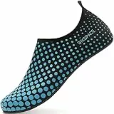 Sixspace Damen Herren Badeschuhe Wasserschuhe Schwimmschuhe Männer Frauen Strandschuhe Aquaschuhe Barfußschuhe für Strand,Pool,Meer,Wassersport,Tauchen,Surfen,Aqua Cycling (Blau,45 EU)