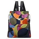shepretty Damen Anti Diebstahl Rucksack Oxford Umhängetasche Große Kapazität Schultaschen, AL911Bunt…