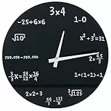 Out of the blue OOTB Wanduhr Mathematic in Schwarz - mit mathematischen Formeln statt Zahlen