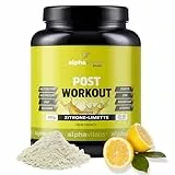 POST WORKOUT Shake - 1500g Lemon - mit Maltodextrin - Whey Protein Pulver - EAA (essentielle Aminosäuren), Creatin Monohydrat, L-Glutamin, Magnesium uvm. - Sportgetränk - Made by alphavitalis
