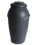 Regenwassertonne Regentonne Regenbehälter Regentank Amphore 210L Anthrazit mit Wasserhahn
