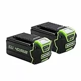 Greenworks 40V Akku - 2 Stück, Original Greenworks Akkus, 4Ah Lithium-Ionen Akkus für alle Greenworks 40V Garten- und Elektrowerkzeuge, 3-stufige LED Batterieanzeige, 2 Jahre Garantie - G40BK4X