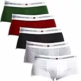 PHOLEEY Boxershorts Herren 5er Pack Baumwolle Männer Unterwäsche Unterhosen Retroshorts Boxer