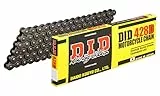 DID Kette 428 D, 136 Glieder (Standard), offen mit Clipschloss, Stahlfarben