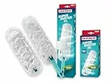 Leifheit SUPERDUSTER XL mit Ersatzbezug, Staubwedel waschbar mit 360 Grad-Mikrofaser-Bezug, Staubwischer kompatibel mit Click System, waschen statt wegwerfen