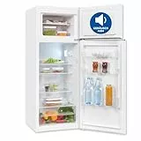 Exquisit Kühl-Gefrierkombination, Kühlschrank mit Gefrierfach, 206 Liter, 4-Sterne-Gefrierfach, 55 cm Breit, Freistehend, KGC5270-45-040E weiss