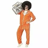 W WIDMANN MILANO Party Fashion - Kostüm Trainingsanzug, Jacke und Hose, 80er Jahre Outfit, Jogginganzug, Bad Taste Outfit, Faschingskostüme