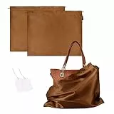 GONGKANGYUAN 2 Stück Schuhtasche Kordelzugbeutel Aufbewahrungsbeutel Aufbewahrungstasche aus Seide für Handtaschen-Organizer Geldbörse Taschenbücher Schuhe Stiefel (Braun, 50×60 cm)