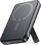 Powerbank für Magsafe, 12000mAh Magnetische Power Bank, PD 22.5W USB-A Ausgabe, Kabelloses Tragbares Ladegerät mit Typ-C-Eingang und -Ausgang, LED-Anzeige für iPhone 16/15/14/13/12/Pro/Pro Max Serie.
