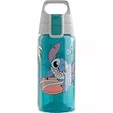 Sigg - Trinkflasche Kinder - Viva One Disney - Stitch Surfing - Für Kohlensäurehaltige Getränke Geeignet - Auslaufsicher - Spülmaschinenfest - BPA-frei - Sport & Schule - Pink - 0,5L