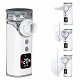 HITHINKMED Inhalationsgerät kinder, Wiederaufladbarer Inhalator mit Countdown-Timer und Automatischer Reinigungsfunktion, Inhaliergeräte für Erwachsene Für den Heim- und Reisegebrauch (Grau)